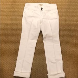 CAbi White Cuffed Jeans Size 10